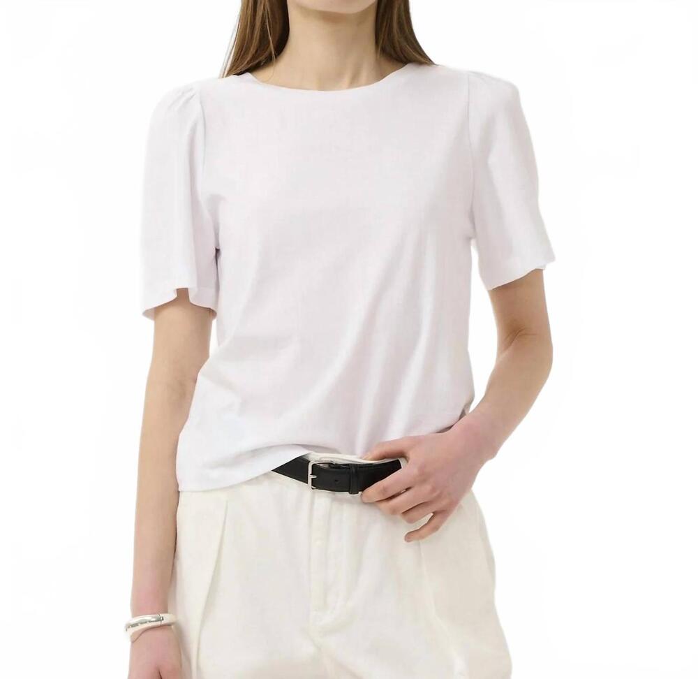 NEW INWEAR pfia gathering t shirt in white